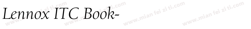 Lennox ITC Book字体转换